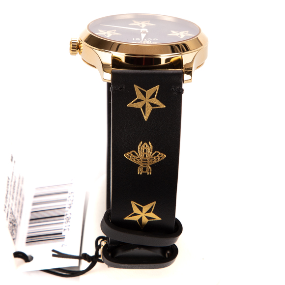 Gucci G-Timeless Bee&Star Ltd. Ed. in Black/ Gold Calfskin leather - Picture 2 of 4